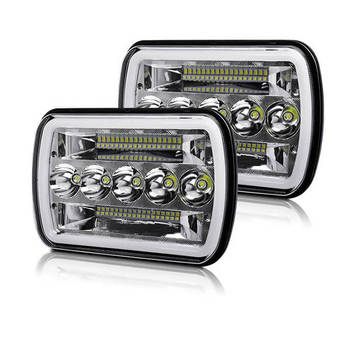 Fluvio cuadrado LED 7X6 Angel Eyes DRL para camión JG-1003-HP