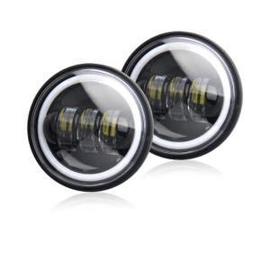 Luces antiniebla LED de 4.5 "pulgadas con ojos de ángel para la motocicleta Harley JG-W002B