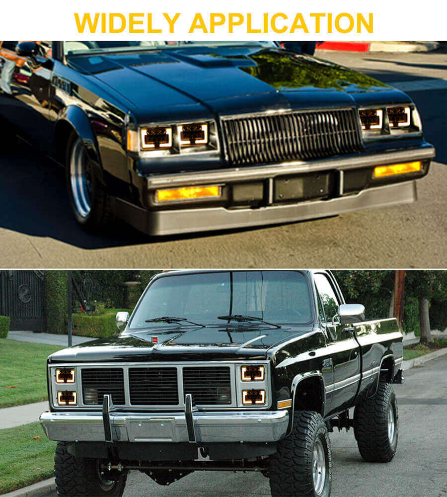 Faro rectangular 4x6 con luces de posici&oacute;n JG-T001-LL LLA Aplicaci&oacute;n