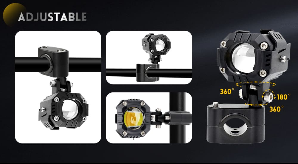 Luz auxiliar de motocicleta con control remoto