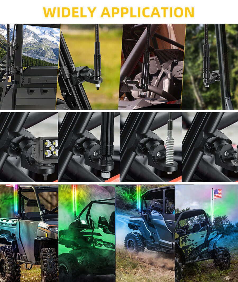 Whip Light montes al por mayor para UTV ATV Truck YX-WH-B Solicidad