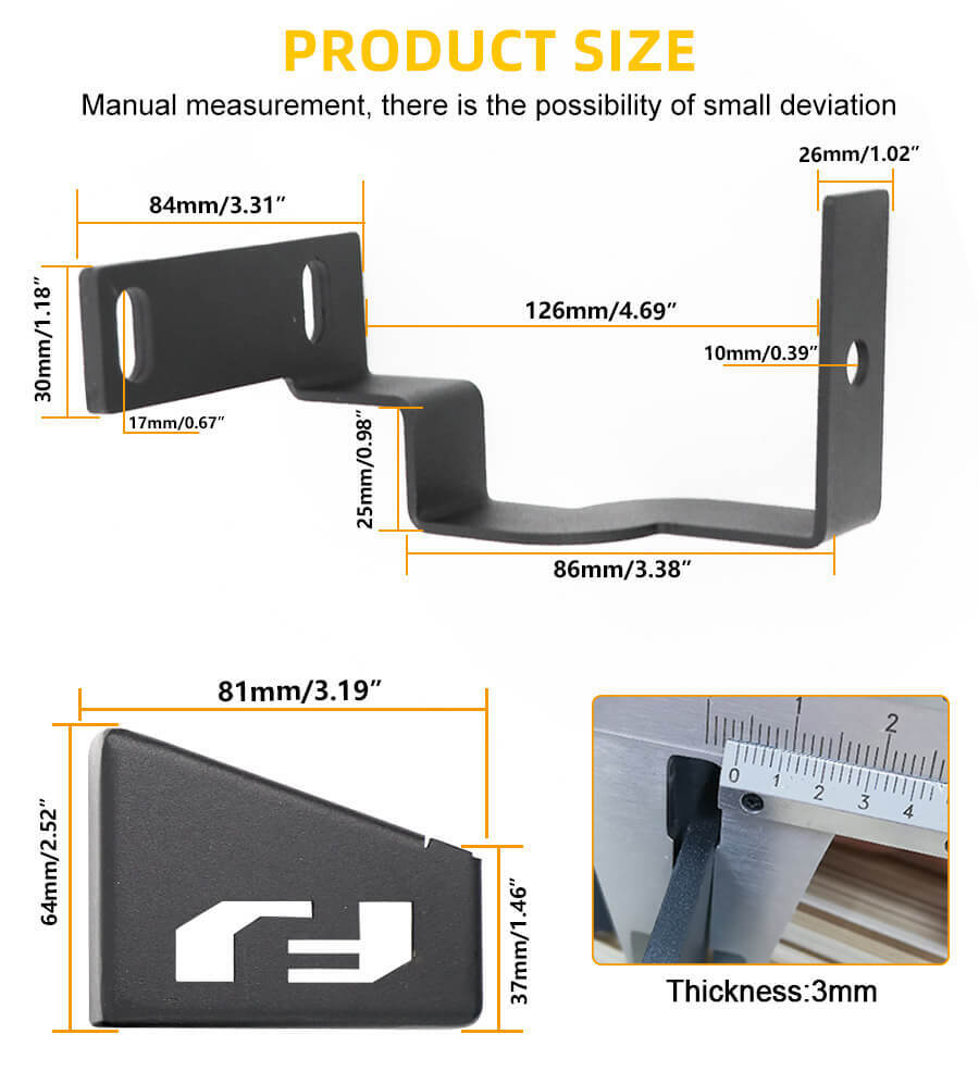 Toyota FJ Cruiser 2007-2016 Soporte de luces de zanja de capucha