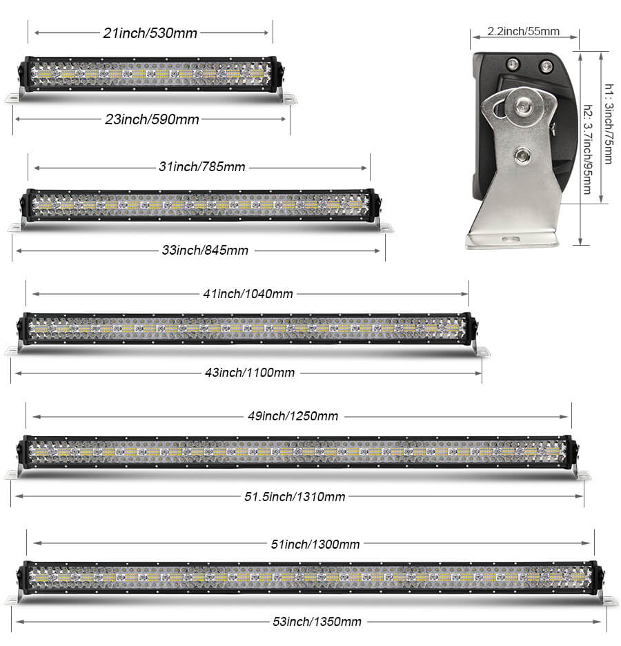 Cami&oacute;n LED de conducci&oacute;n Barra de luz 9631T Tama&ntilde;o