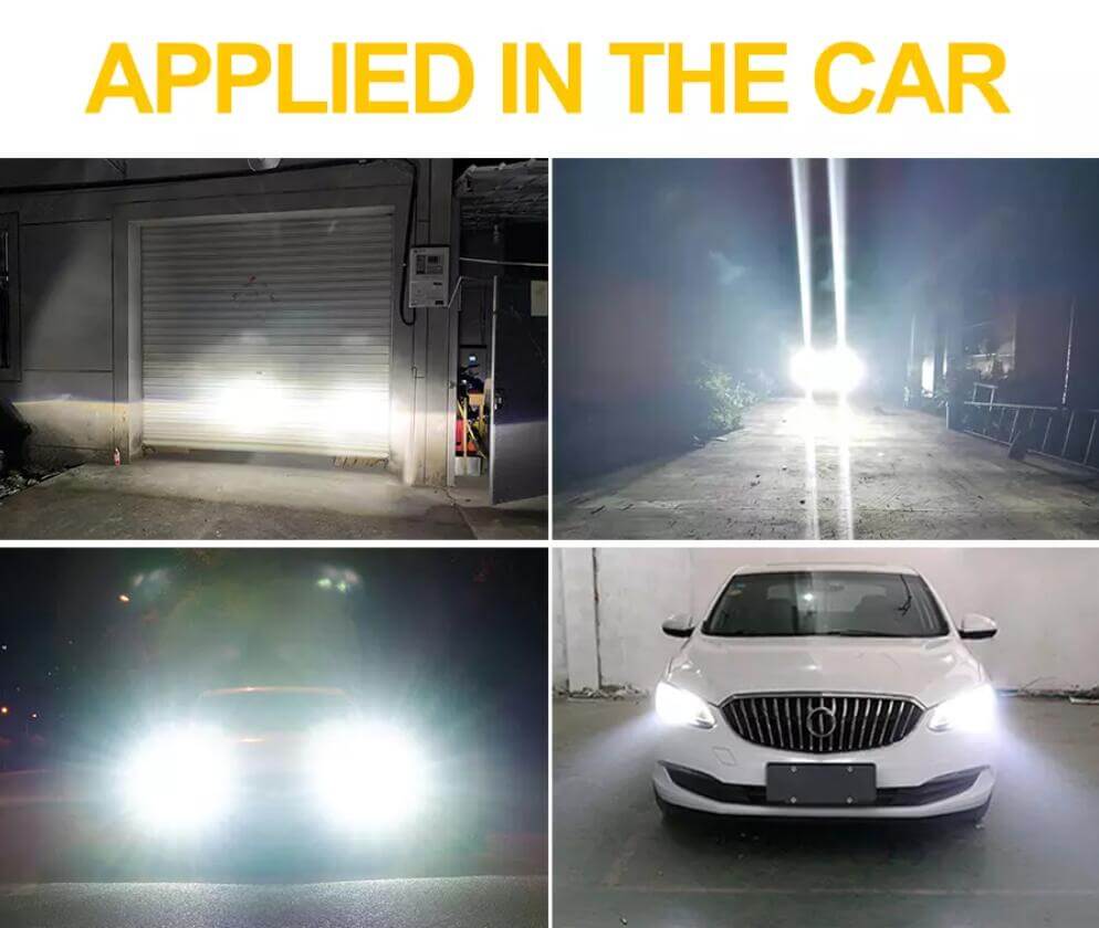 H4 Bulbo de faros LED H4 Tres colores con lente mini proyector JG-Y6 Aplicaci&oacute;n