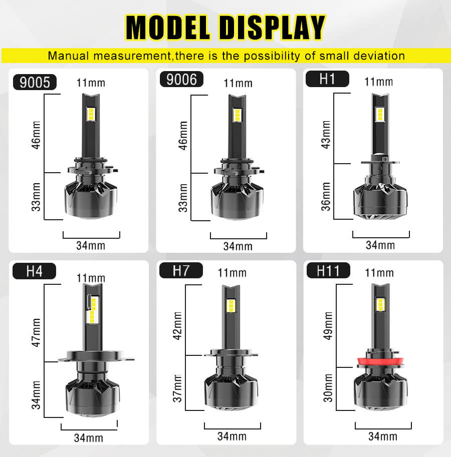 80W de alta potencia led faros f&aacute;brica de f&aacute;brica JG-J5 Tama&ntilde;o