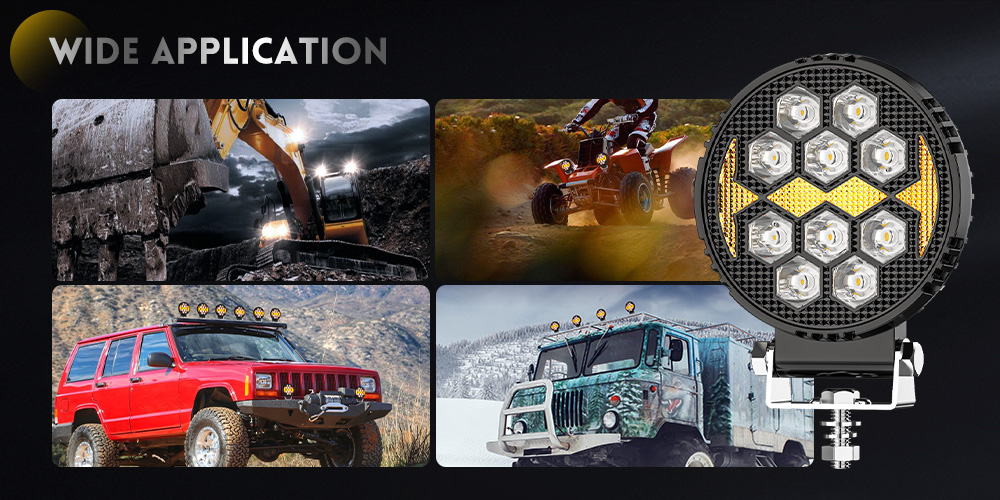 luces de trabajo del tractor de granja