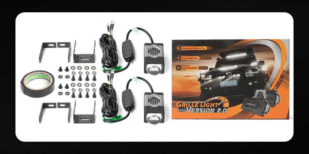 kit-de-luces-de-rejilla-versi&oacute;n-2-0-con-soportes-de-montaje-luces-de-conducci&oacute;n-led-arn&eacute;s-de-cableado-y-cinta-el&eacute;ctrica