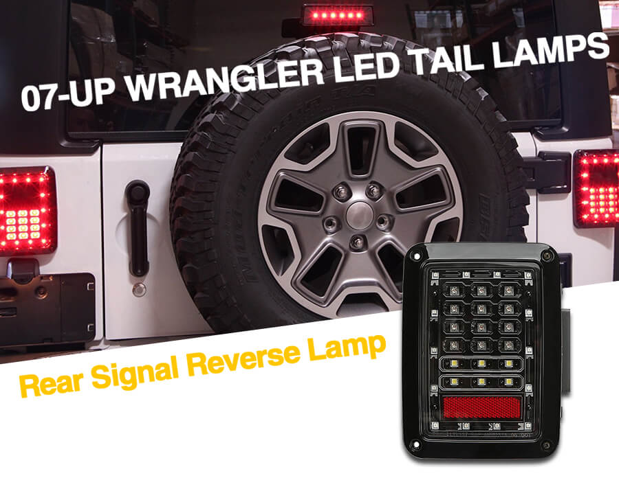 Wrangler JK Tail Light 2007-2017 Detalles al por mayor JG-W008