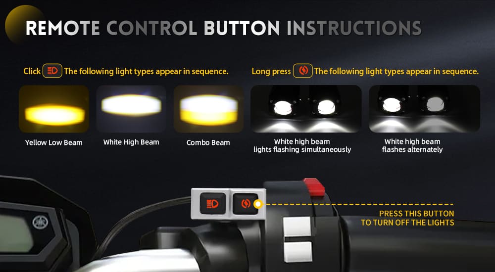 Luces antiniebla LED de motocicleta