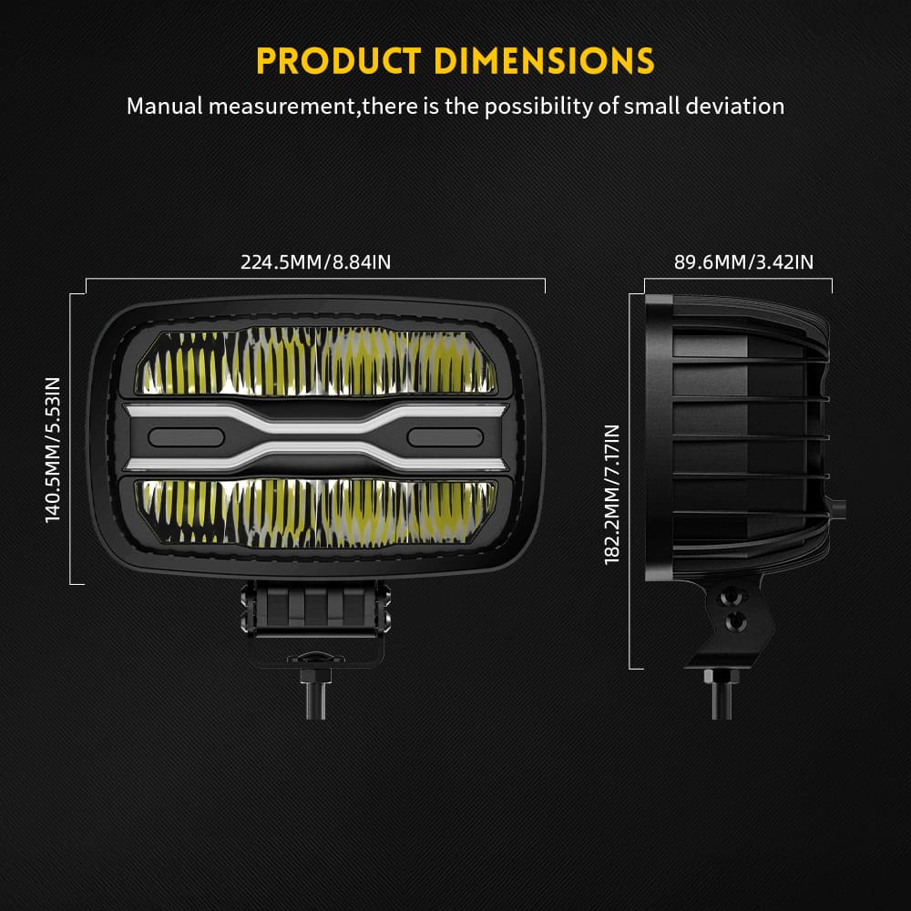 Luz de conducción contra el resplandor de 10 pulgadas con posición dinámica blanca y ámbar Light-D959-8
