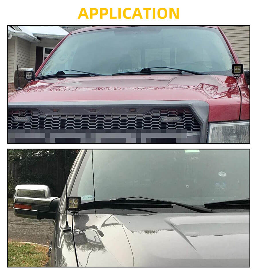 Ford F150 2004-2014 & SVT Raptor 2010-2014 Soporte de luz de zanja de capucha JG-MQ013 Aplicaci&oacute;n