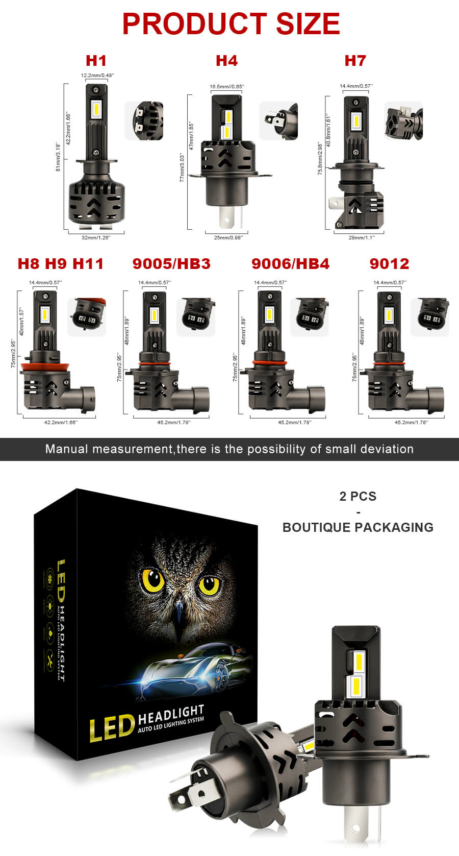 Todo en uno-mate-Black-Black-Halogen-Fanless-Fairlight-Bulbs-JG-M4-Tama&ntilde;o