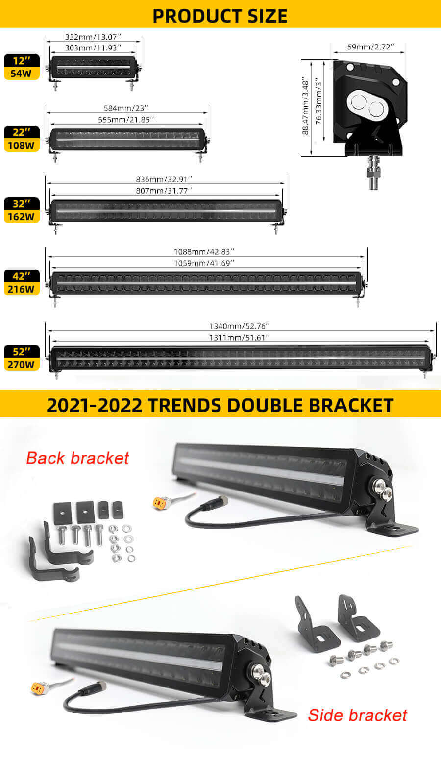 EAGLE Series &reg; DRL LED Light Bar Company JG-55 Tama&ntilde;o