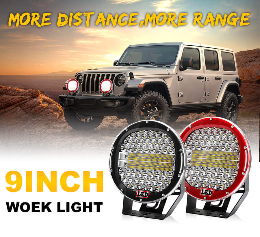 Luz de luz de doble fila de 9 pulgadas Beeds Combo LED LECHIVE JG-903L Detalles