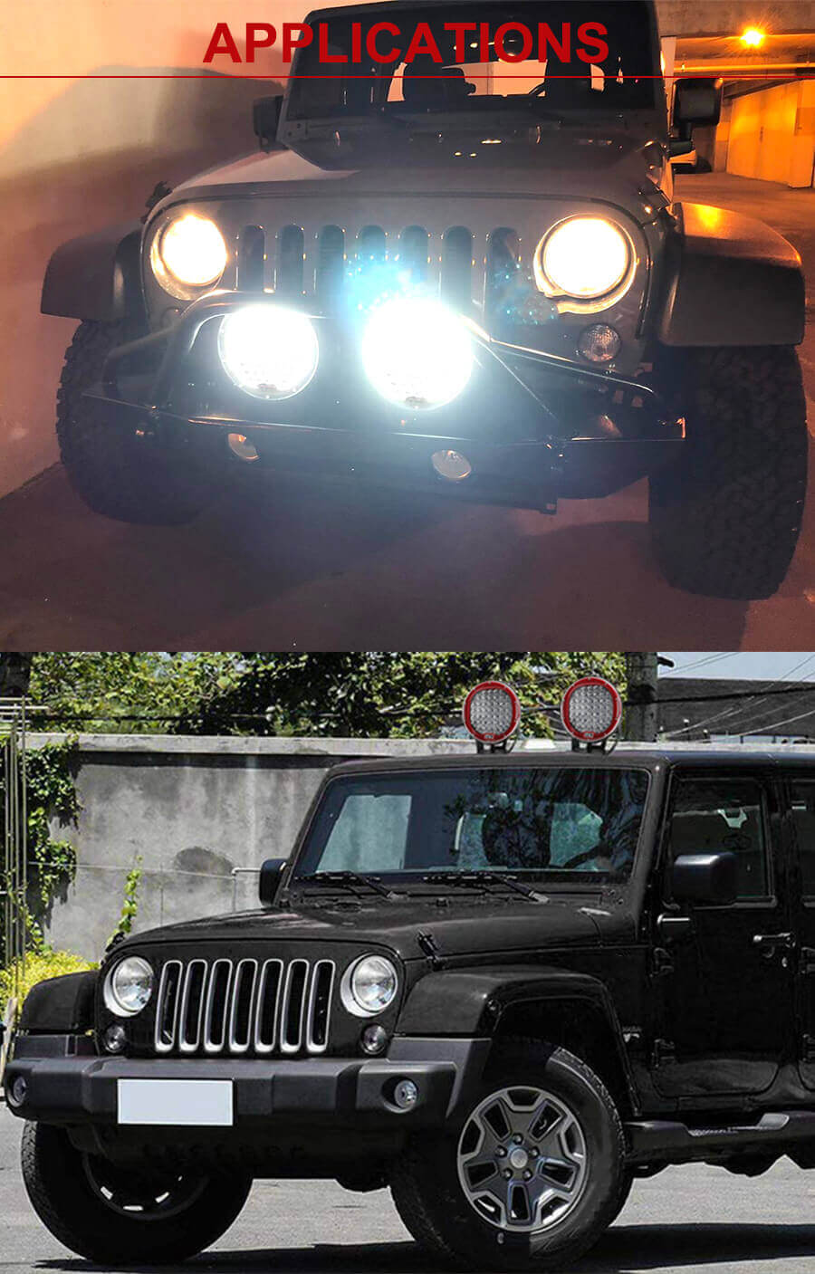 Luz de conducci&oacute;n LED de 9 pulgadas 225W JG-903 Aplicaci&oacute;n