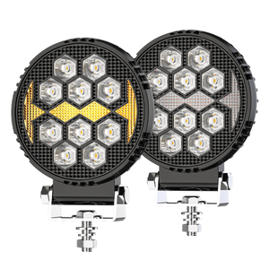 Luz de trabajo LED redonda de 4 pulgadas con Amber DRL para Truck-930D-12