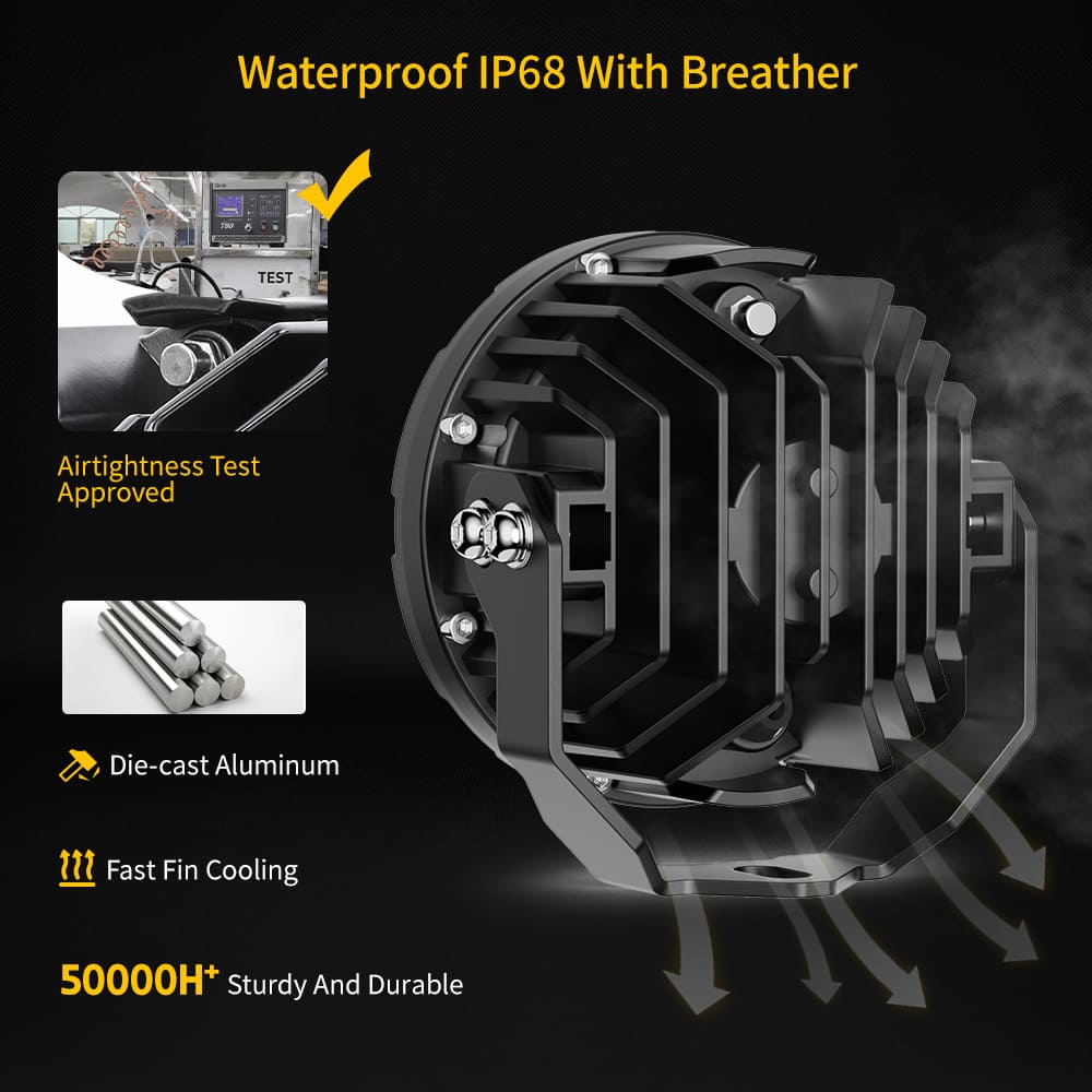 Luz de motocicleta DRL de dos colores mejorada con control de 4 niveles-D040-9-C-AWY