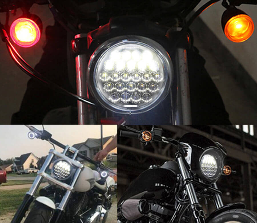 5 34 5.75 pulgadas Motorcycle LED FAIL FACTORY JG-M005 Aplicaci&oacute;n