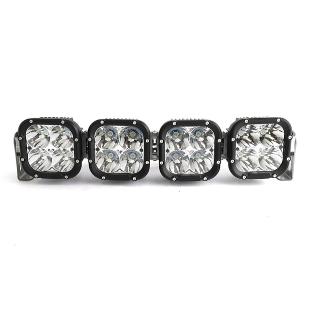 Sistema de barra de luz montada en el techo del automóvil con focos cuadrados 96-954Z