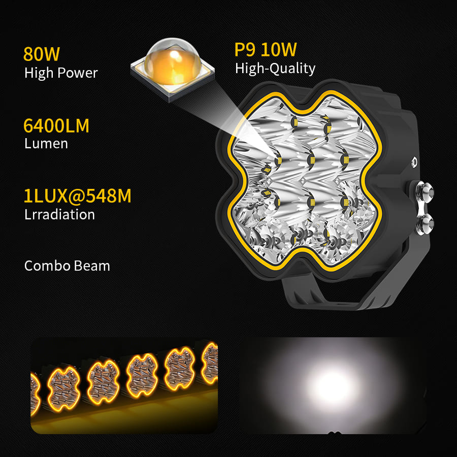 Barra de luces conectable de 4 pulgadas con DRL-JG-96-LB040