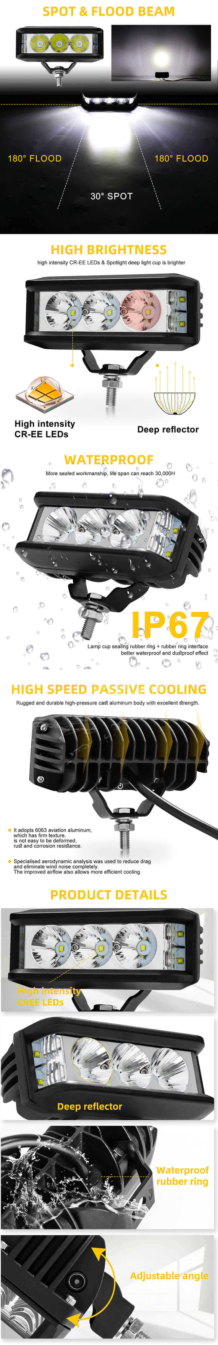 5 Sootadores LED LED LIGHT COMPANY JG-925 VENTAJES