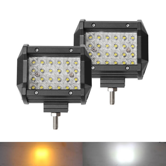 Barra de luz LED de 4 pulgadas de doble color Strobe Quad JG-9643BS