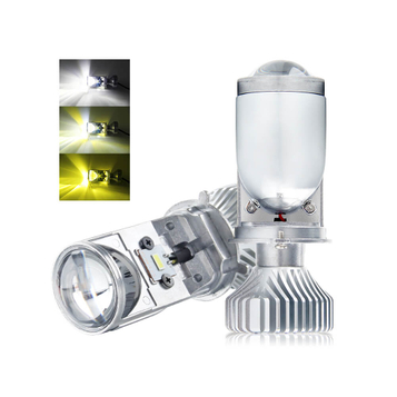 H4 Bulbo de faros LED H4 Tres colores con lente mini proyector JG-Y6
