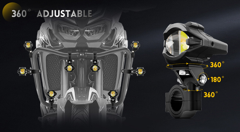 luces de carretera de motocicleta