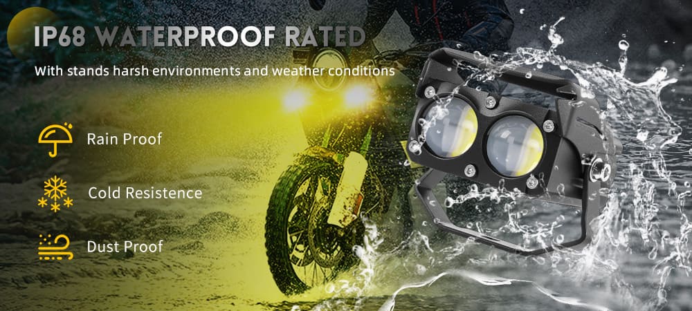 luces auxiliares LED de motocicleta