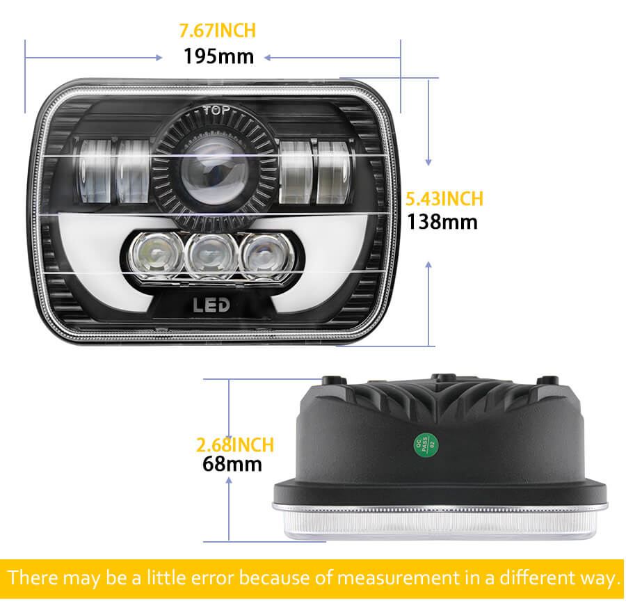 Rect&aacute;ngulo GMC 57 Angel Eye LED Light Light JG-T002N Tama&ntilde;o (1)