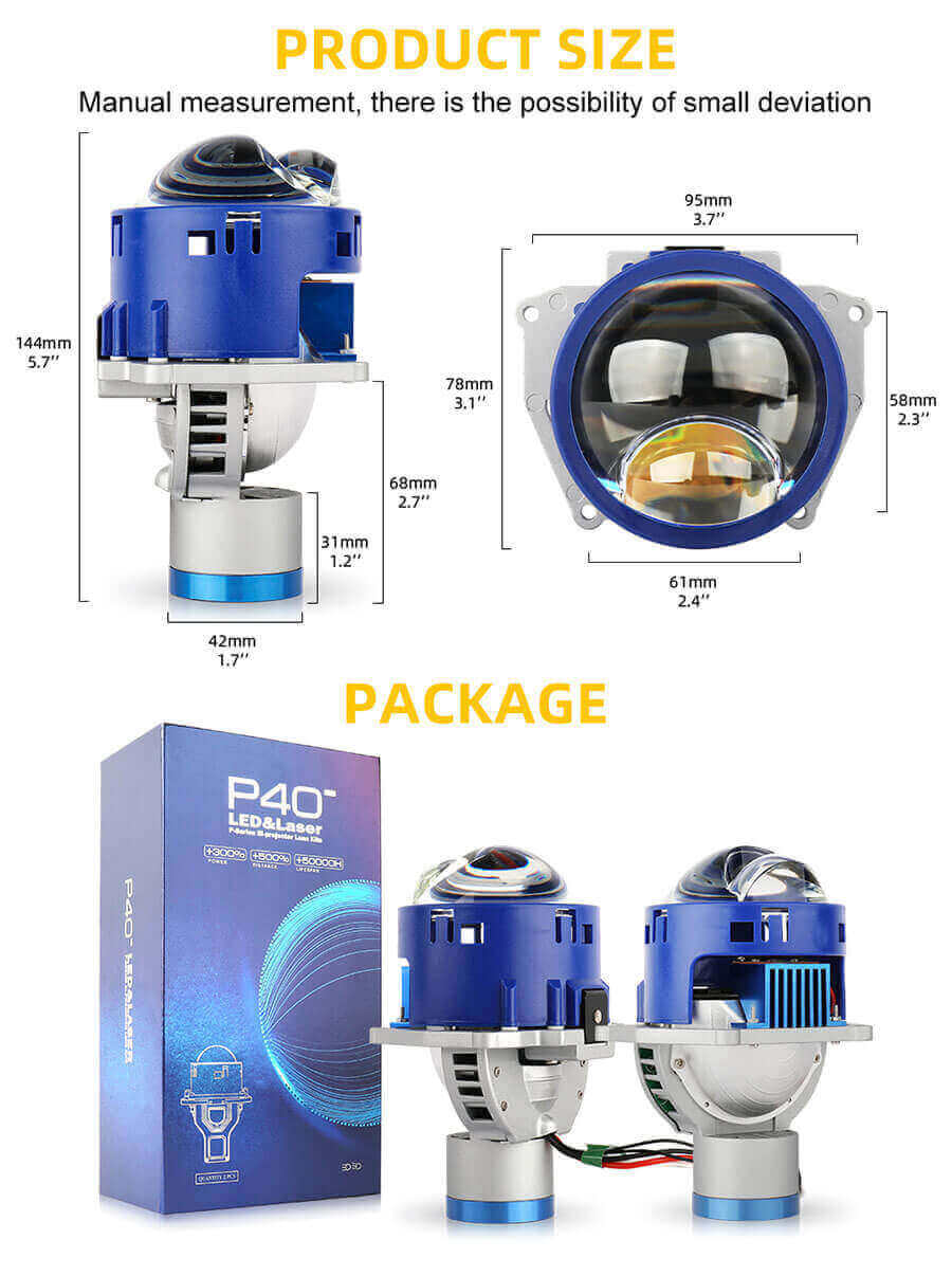 Tama&ntilde;o de la f&aacute;brica del faro del faro del faro l&aacute;ser de 3 pulgadas JG-P40