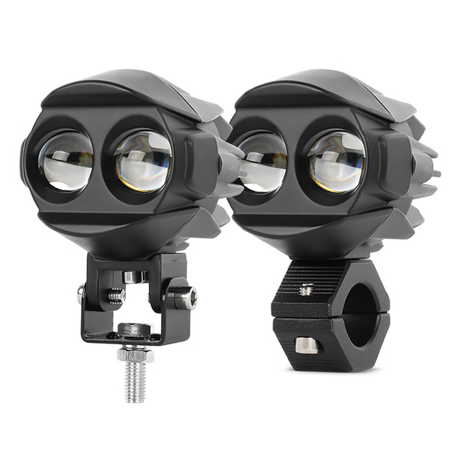 Luces de conducción de motocicleta de proyector Dual color JG-MF01