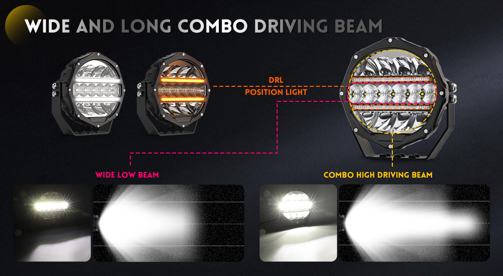 Luz de conducci&oacute;n de 2 Led para cami&oacute;n