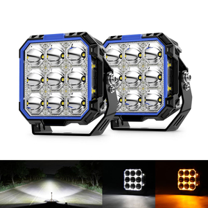 Luces LED de disparo lateral de 5 pulgadas con DRL-F995-13 blanco y ámbar