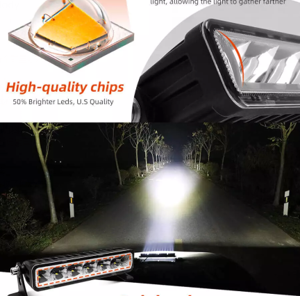 instrucci&oacute;n de luz de barra de luz led