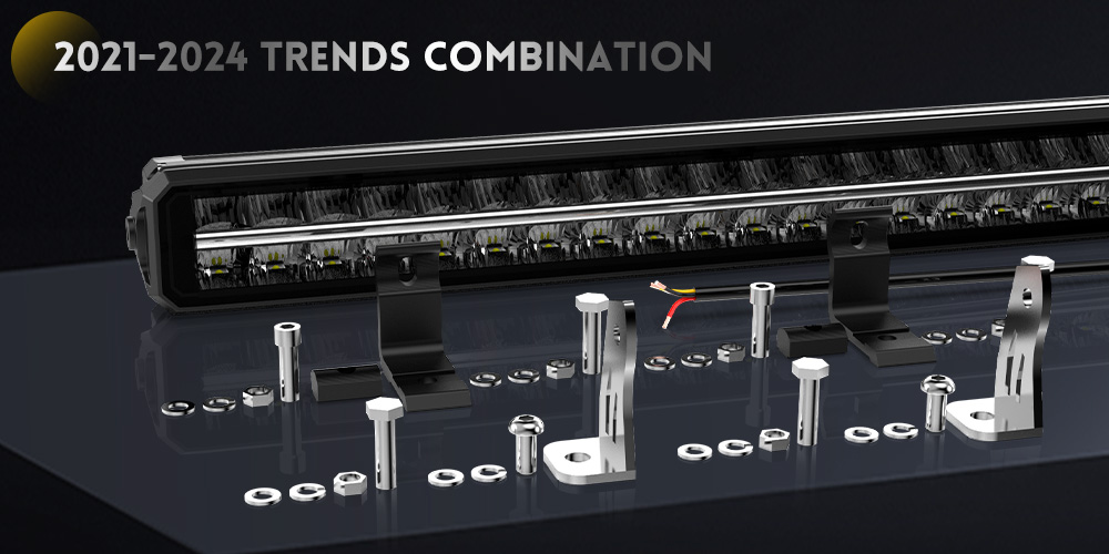 barra de luz LED de montaje con descarga
