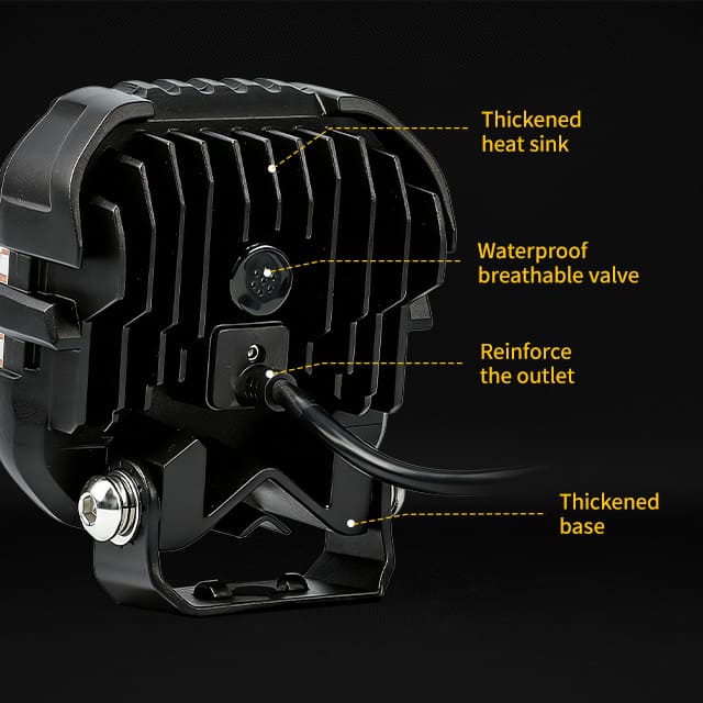 Luces de trabajo para tractores cuadradas con certificación ECE R10 y DRL 3D