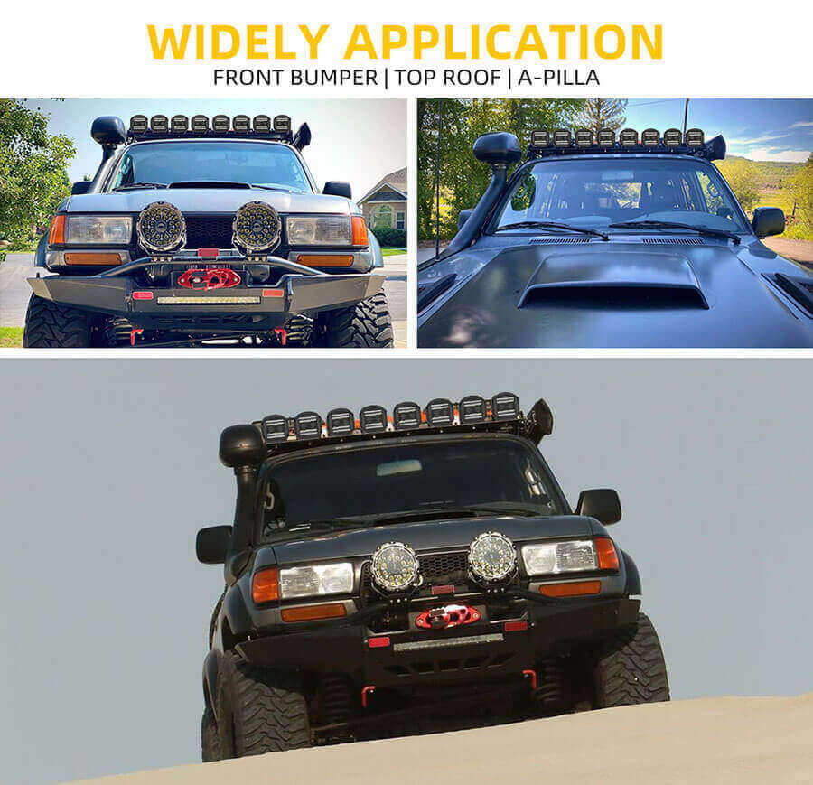 Combo de luz LED de viga de Sidewinder con proyector JG-F996D-5-APLICACI&Oacute;N