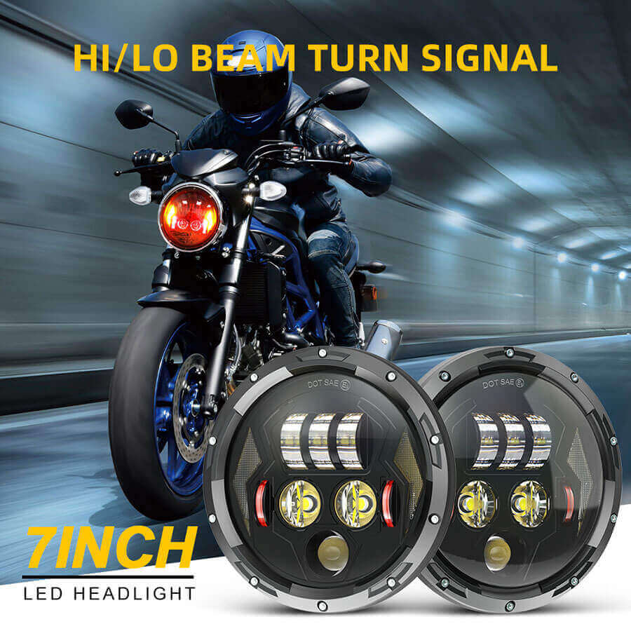 Faro de motocicleta de 7 pulgadas con DRL JG-J005V Detalles