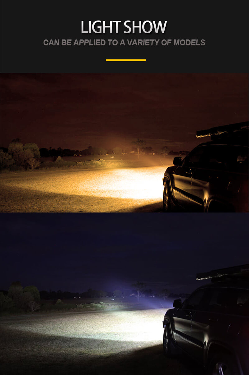 Off Road LED Dual Color Flash Barra de luz para camiones 9631-T-RQ Aplicaci&oacute;n