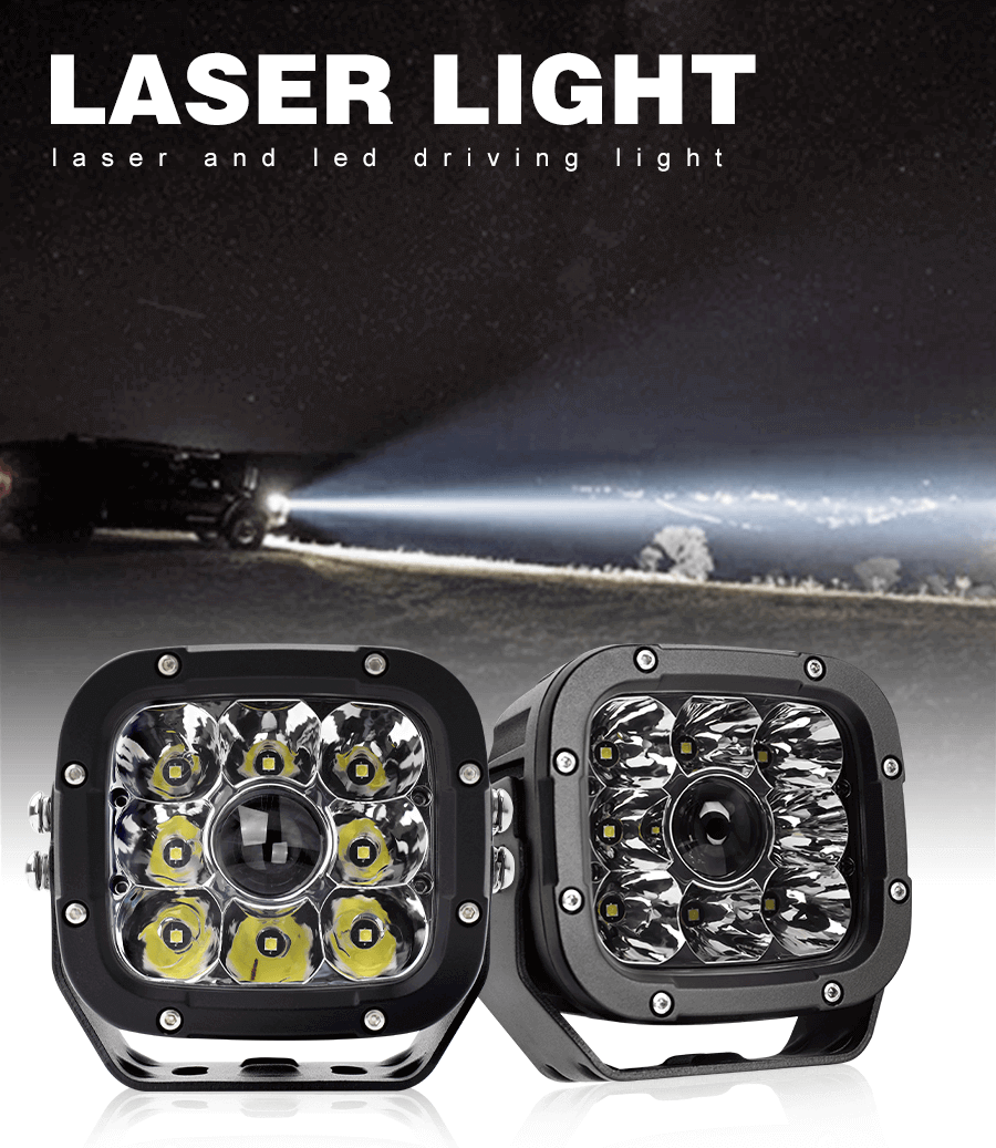Luces de conducci&oacute;n de l&aacute;ser rect&aacute;ngulo de 5 pulgadas fuera de carretera JG-L050 Detalles
