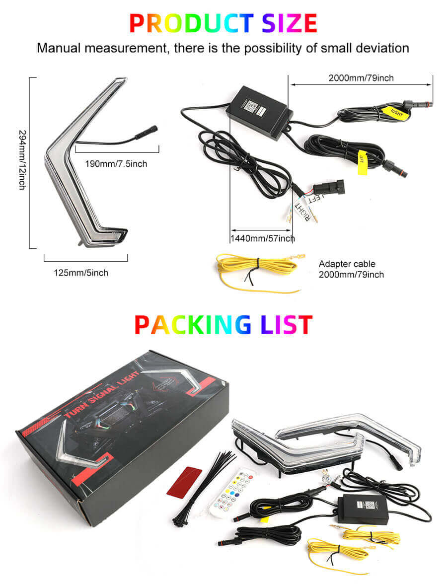 Polaris RZR RGB Fang Lights Proveedor JG-RZR-P1 Tama&ntilde;o