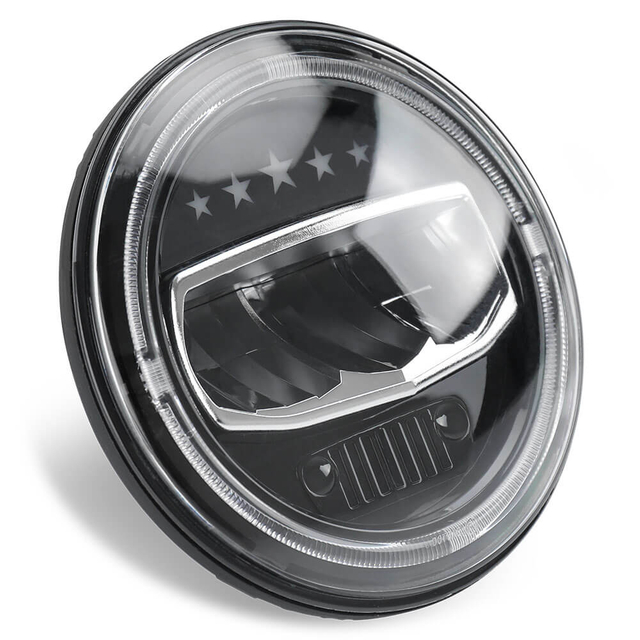 Faro LED de Pentagram de 7 pulgadas para Jeep Wrangler JG-J007