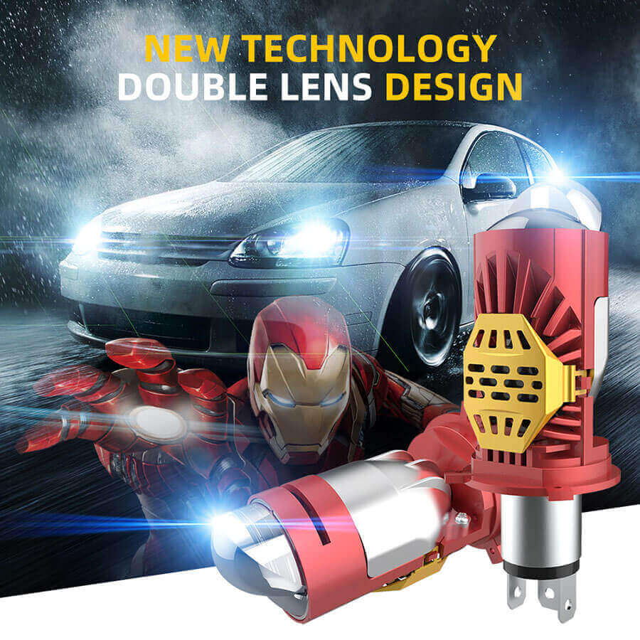 Detalles de la bombilla del proyector inal&aacute;mbrico H4 para la motocicleta JG-M01J