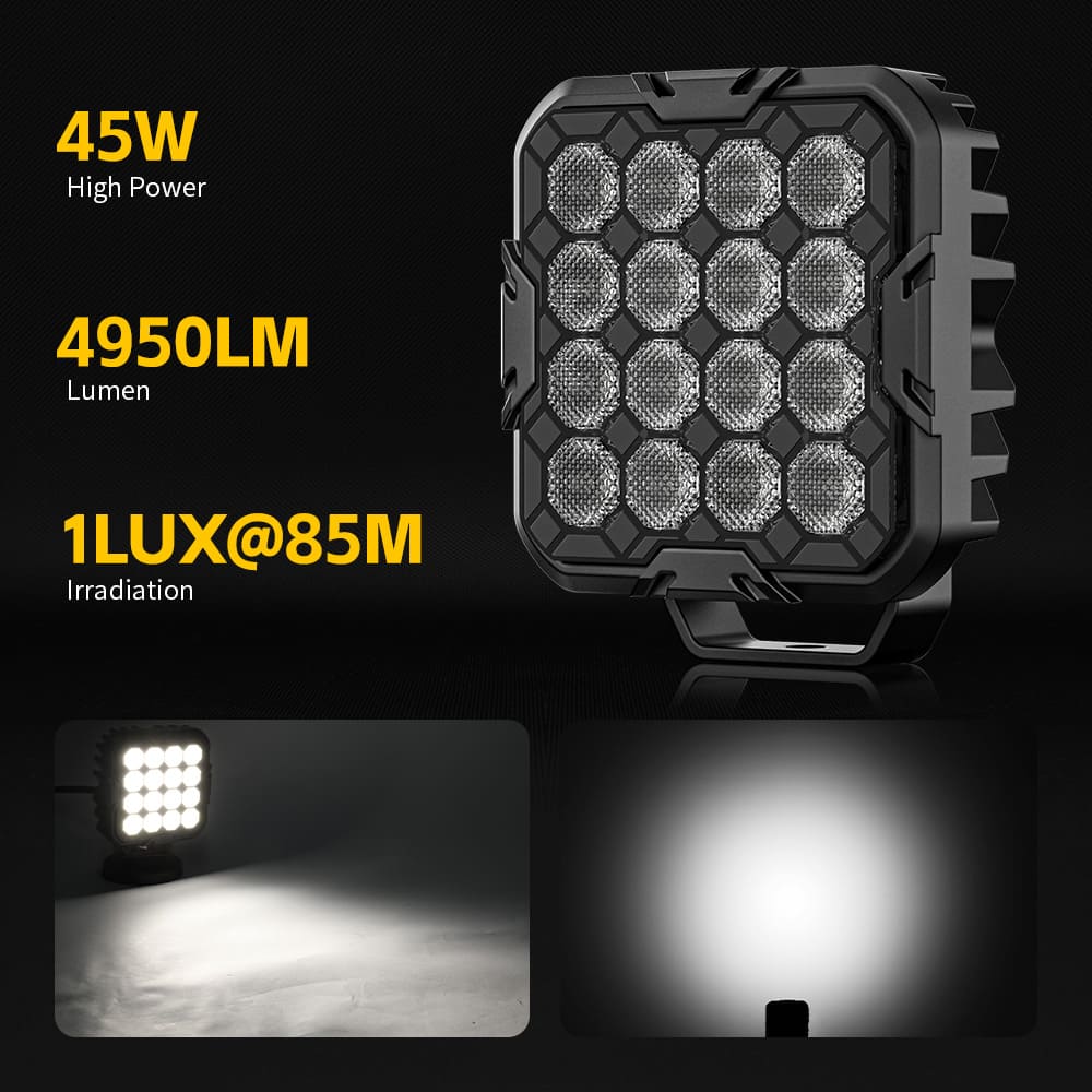 Luz de trabajo LED cuadrada de 45 W para tractores-NC-63