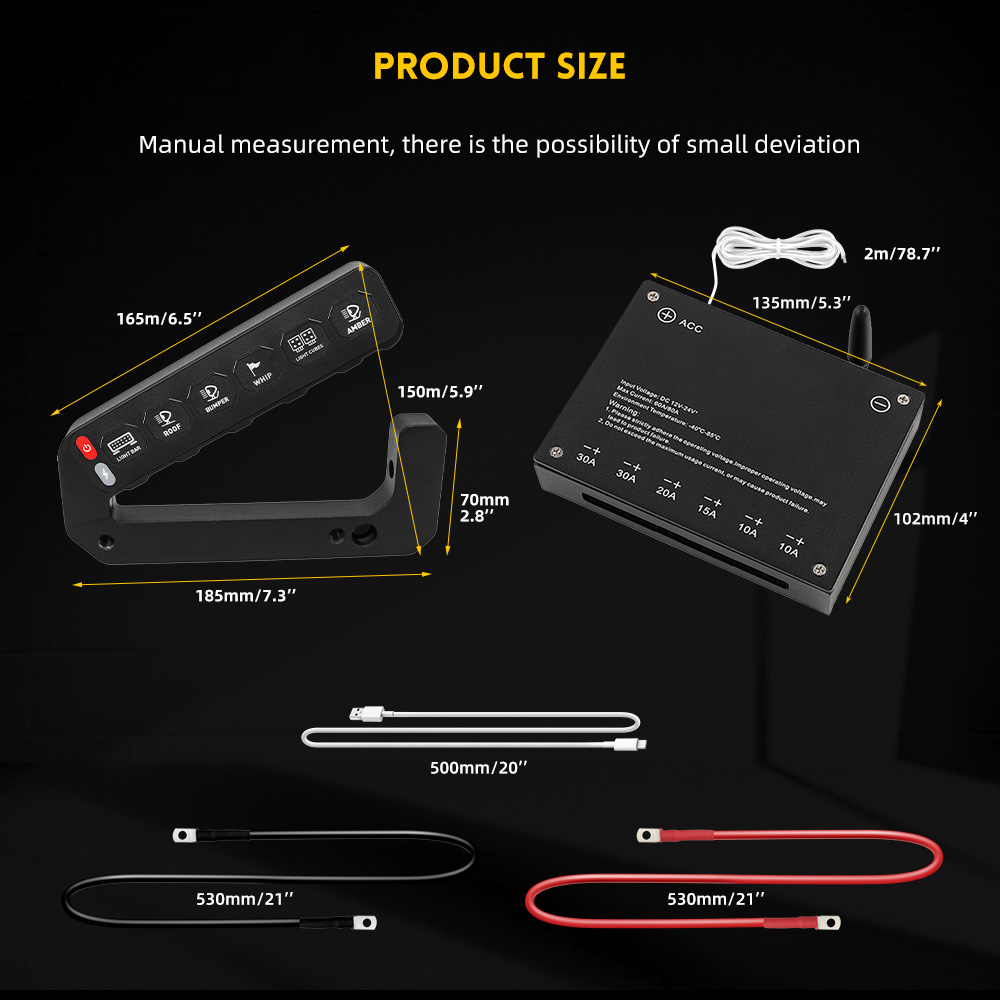 Panel de interruptor de pandilla inalámbrico 6 para Wrangler JK Wholesaler-KZ-CP-6-JK