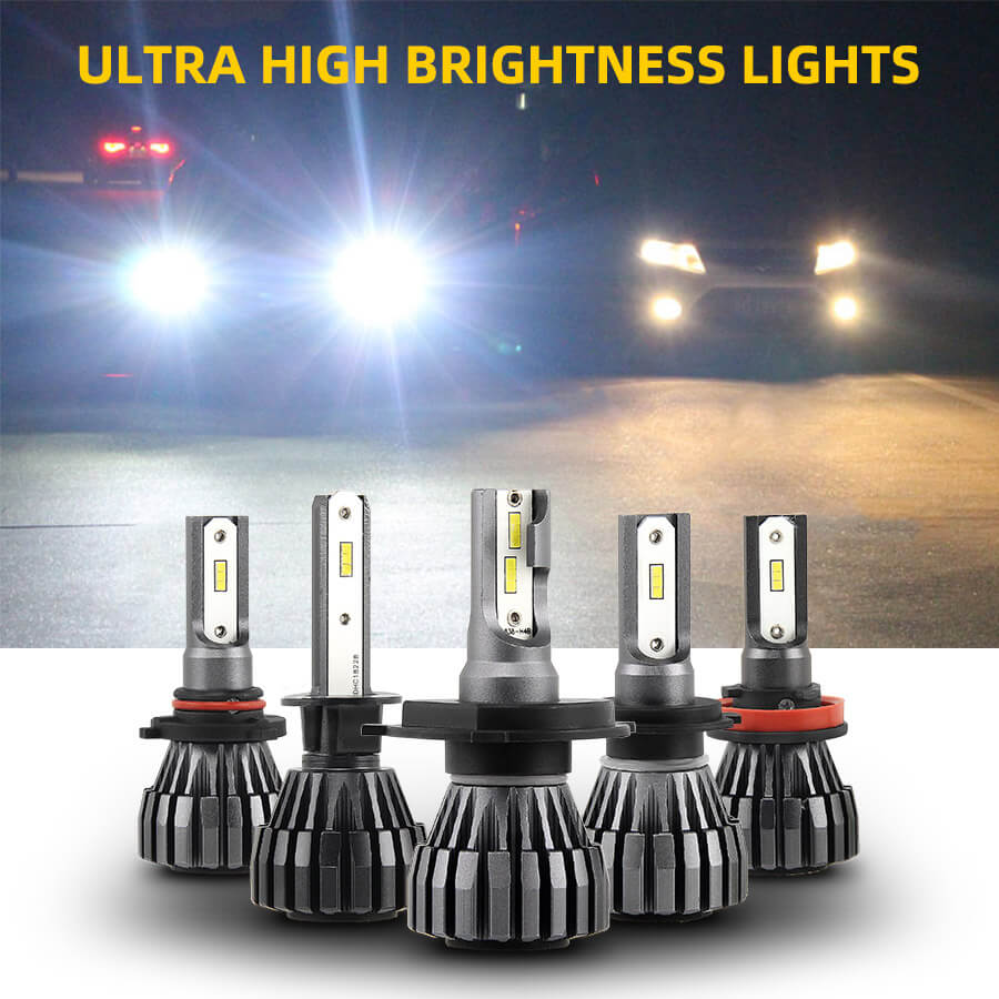 Fanless CSP Chips LED Bombilla de faros JG- K2 Detalles