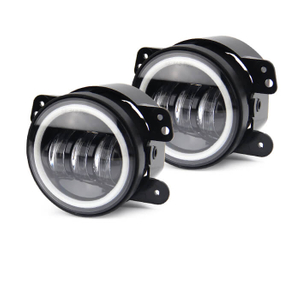 Luces antiniebla LED de 4 pulgadas con anillo de halo para Jeep JG-W001-B