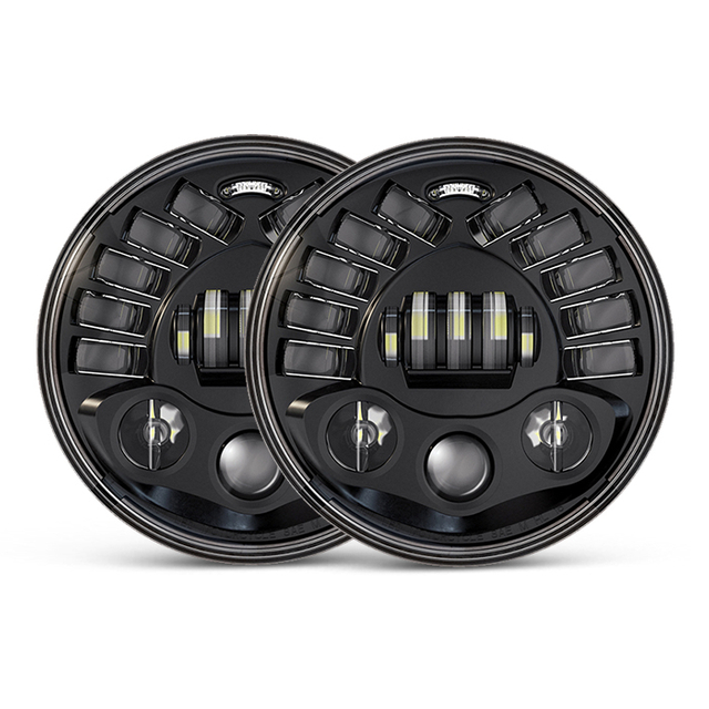 Matriz de 7 pulgadas LED de reemplazo de motocicleta Linterna J001N