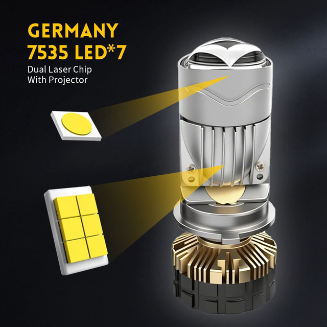 Bombilla de faros del proyector LED de 62W con HI Bew Beam-Y19Pro 